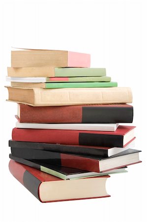 simsearch:400-05145983,k - color tower books on white background arranged in stack Stock Photo - Budget Royalty-Free & Subscription, Code: 400-05305003