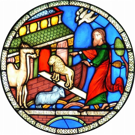 religious glass mosaic - Noahs Ark circular Cathedral stained glass window Stock Photo - Budget Royalty-Free & Subscription, Code: 400-05305099