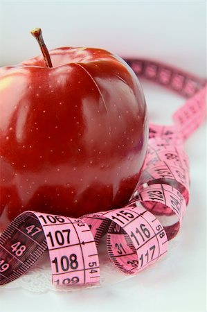 simsearch:400-04105649,k - Apple and a measure tape, diet concept Foto de stock - Super Valor sin royalties y Suscripción, Código: 400-05305391