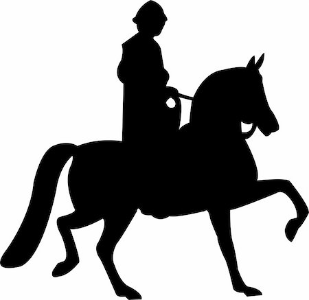 paunovic (artist) - jockey silhouette - vector Stock Photo - Budget Royalty-Free & Subscription, Code: 400-05305477