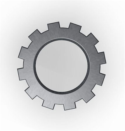 gear wheel on white background - 3d illustration Stock Photo - Budget Royalty-Free & Subscription, Code: 400-05305587