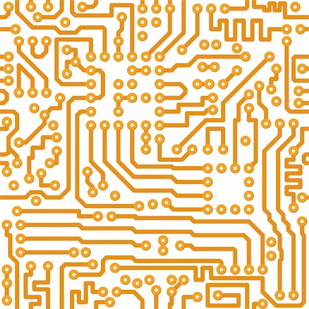 engineering circuit illustration - Seamless square texture - the vector electronic printed-circuit board Stock Photo - Budget Royalty-Free & Subscription, Code: 400-05305955