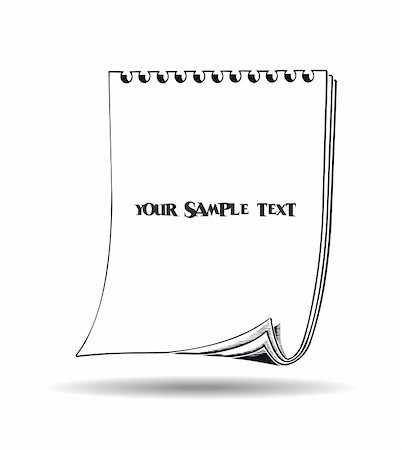 simsearch:400-04663106,k - single piece of White note pad paper with ripped holes Stock Photo - Budget Royalty-Free & Subscription, Code: 400-05305952