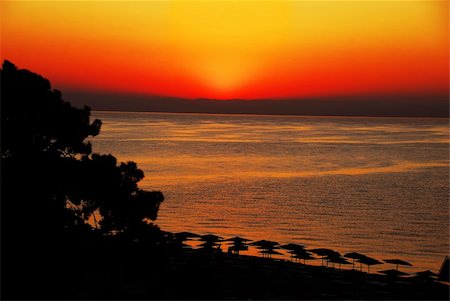 moment before sunrise above Mediterranean sea in summer resort in Turkey Stock Photo - Budget Royalty-Free & Subscription, Code: 400-05306033