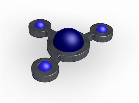 simsearch:400-08190422,k - abstract molecule model - 3d illustration Stock Photo - Budget Royalty-Free & Subscription, Code: 400-05306043
