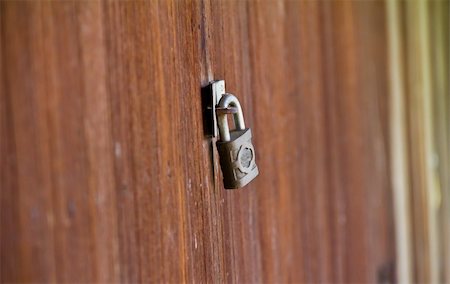 simsearch:400-04554666,k - an old wooden door was locked Stock Photo - Budget Royalty-Free & Subscription, Code: 400-05306210