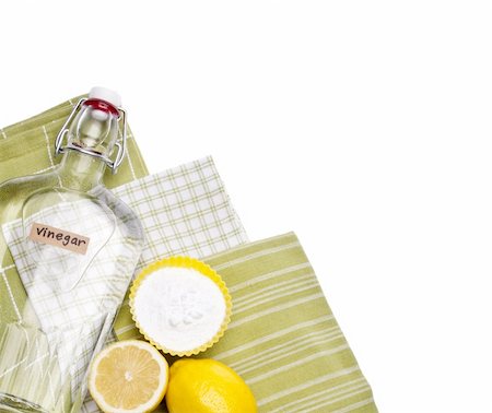 Lemons, Baking Soda and Vinegar are all Natural Environmentally Friendly Ways to Clean Your Home. Stock Photo - Budget Royalty-Free & Subscription, Code: 400-05306292