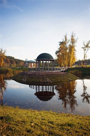 the autumn landscape is in the reflection of water Stock Photo - Budget Royalty-Free & Subscription, Code: 400-05306489