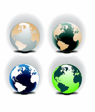 earth night asia - Vector globe Stock Photo - Budget Royalty-Free & Subscription, Code: 400-05306527