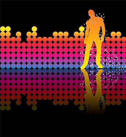 simsearch:400-04118629,k - Sexy boy dancing on a rainbow background Stock Photo - Budget Royalty-Free & Subscription, Code: 400-05306548