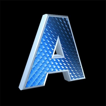 simsearch:400-04306498,k - abstract 3d letter with blue pattern texture - A Photographie de stock - Aubaine LD & Abonnement, Code: 400-05306640