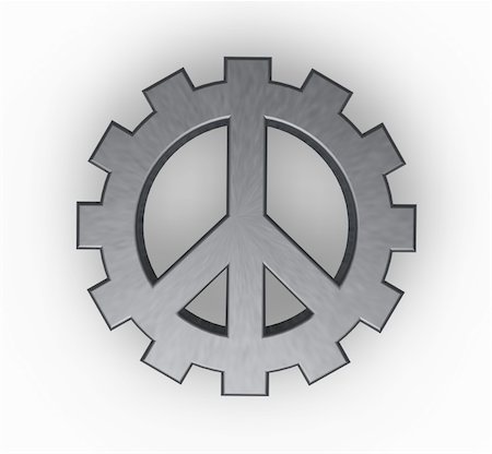 simsearch:400-06419591,k - pacific symbol in gear wheel - 3dillustration Photographie de stock - Aubaine LD & Abonnement, Code: 400-05306748
