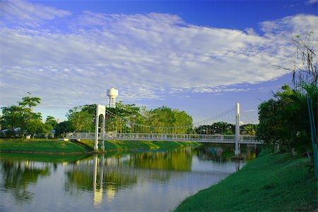 Bride over River blue sky in Kranuan Khonkaen Thailand Stockbilder - Microstock & Abonnement, Bildnummer: 400-05307183