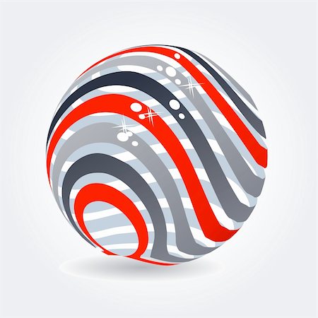 Abstract symbol made of red and grey stripes Stock Photo - Budget Royalty-Free & Subscription, Code: 400-05307332