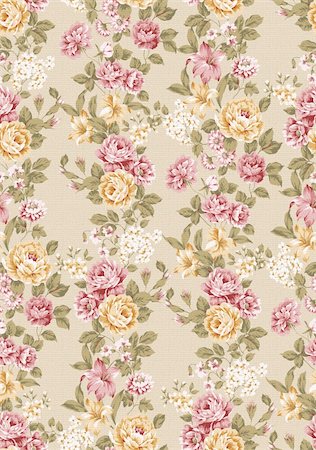 simsearch:400-06629563,k - beautiful Rose bouquet design Seamless pattern background Foto de stock - Super Valor sin royalties y Suscripción, Código: 400-05307496