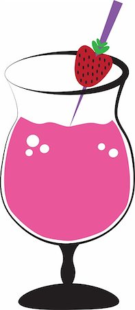 Pink alcohol cocktail daiquiri drink with strawberry Fotografie stock - Microstock e Abbonamento, Codice: 400-05307681