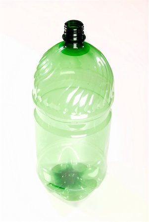 green plastic bottle isolated on white background Stockbilder - Microstock & Abonnement, Bildnummer: 400-05307868