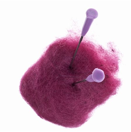 simsearch:400-05325346,k - Felting Craft Felt and Needles Isolated on White with a Clipping Path. Photographie de stock - Aubaine LD & Abonnement, Code: 400-05308064