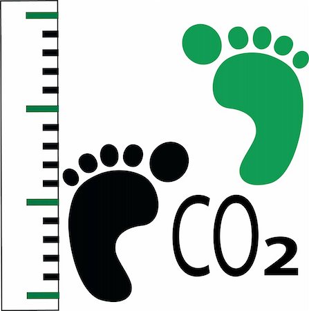 measuring carbon footprint is a measure of pollution on earth Stock Photo - Budget Royalty-Free & Subscription, Code: 400-05308080