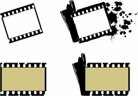 film reel picture borders - Set of photographic film frames, suitable for logos, business cards, etc. Stock Photo - Budget Royalty-Free & Subscription, Code: 400-05308170