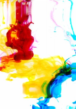 Colorful ink in water Photographie de stock - Aubaine LD & Abonnement, Code: 400-05308406