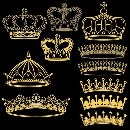 royal crown and elements - Crowns Stock Photo - Budget Royalty-Free & Subscription, Code: 400-05308468