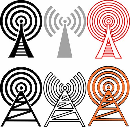 radio tower - Wi-Fi Signs Stock Photo - Budget Royalty-Free & Subscription, Code: 400-05308605