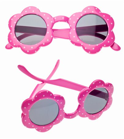 simsearch:400-04755656,k - Pink Dot Child Size Sunglasses in Two Views Isolated on White with a Clipping Path. Stock Photo - Budget Royalty-Free & Subscription, Code: 400-05308852