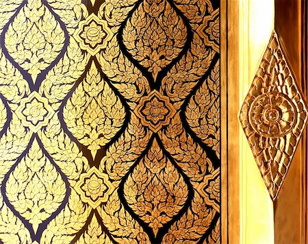 symbol of door of faith - Texture art thai style on the wall,thailand Stock Photo - Budget Royalty-Free & Subscription, Code: 400-05308868