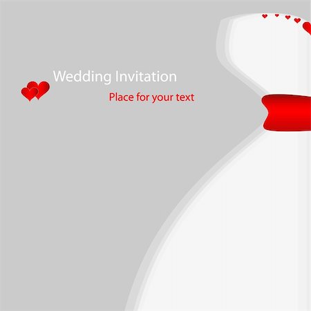 Vector picture with white wedding dress Stock Photo - Budget Royalty-Free & Subscription, Code: 400-05309410