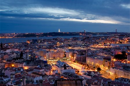 simsearch:400-06205783,k - View of Lisbon's downtown  and martim Moniz square with river on the background Stock Photo - Budget Royalty-Free & Subscription, Code: 400-05309494