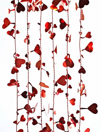 On a white background with a vertical wire heart shape. Fotografie stock - Microstock e Abbonamento, Codice: 400-05300016