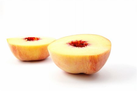 peach slice - some vitamins isolated on a white background Stock Photo - Budget Royalty-Free & Subscription, Code: 400-05300139