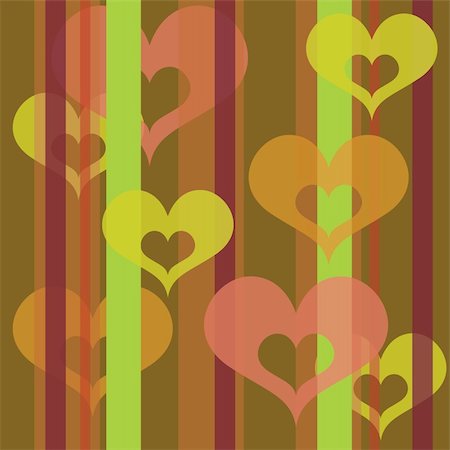 Seamless Valentine hearts and stripes shapes wallpaper background Fotografie stock - Microstock e Abbonamento, Codice: 400-05300283