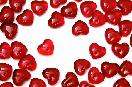 simsearch:400-05896013,k - Bright red hearts on a white background Stock Photo - Budget Royalty-Free & Subscription, Code: 400-05300530