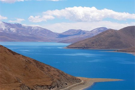 simsearch:400-05166042,k - Landscape of snow mountains and blue lake in Tibet Stock Photo - Budget Royalty-Free & Subscription, Code: 400-05300607