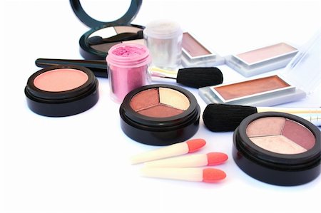 simsearch:400-08432024,k - Makeup collection isolated on white background. Stock Photo - Budget Royalty-Free & Subscription, Code: 400-05300649