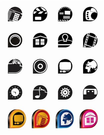 simsearch:400-04121146,k - Internet, Computer and mobile phone icons - Vector icon set Photographie de stock - Aubaine LD & Abonnement, Code: 400-05300720