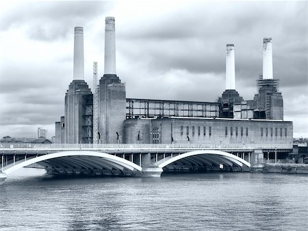 Battersea Power Station in London, England, UK - high dynamic range HDR - black and white Stock Photo - Budget Royalty-Free & Subscription, Code: 400-05300918