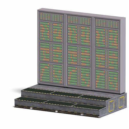 a historic science fiction computer or mainframe. 3D rendering with clipping path and shadow over white Stock Photo - Budget Royalty-Free & Subscription, Code: 400-05300977