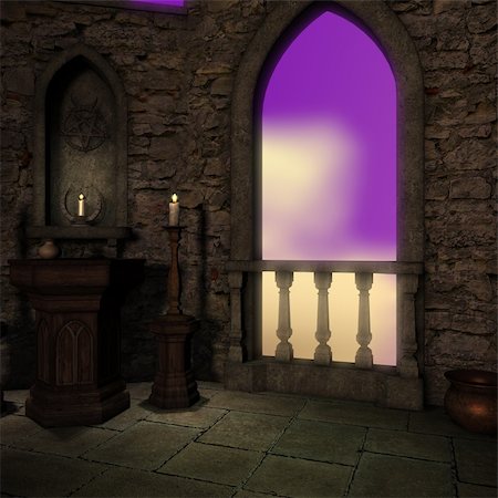 simsearch:400-04796300,k - magic window in a fantasy setting. 3D rendering of a fantasy theme for background usage. Stock Photo - Budget Royalty-Free & Subscription, Code: 400-05301188