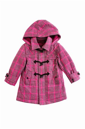 Pink coat for toddler girl isolated on white Photographie de stock - Aubaine LD & Abonnement, Code: 400-05301365