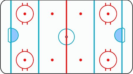 A stylized ice hockey ground with all lines on white background Fotografie stock - Microstock e Abbonamento, Codice: 400-05301386