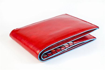 pince à dollars - Red wallet made of leather - original Italian fashion accessory Photographie de stock - Aubaine LD & Abonnement, Code: 400-05301517