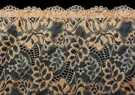 Decorative lace with pattern on black background Stock Photo - Budget Royalty-Free & Subscription, Code: 400-05301597