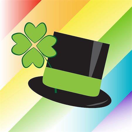simsearch:400-05885156,k - St Patricks Day Hat on Rainbow Stock Photo - Budget Royalty-Free & Subscription, Code: 400-05301643