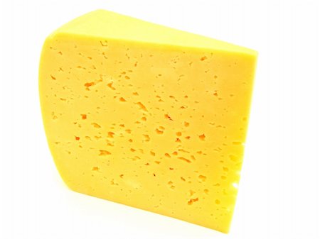 simsearch:400-06919923,k - piece of cheese isolated on a white background Stockbilder - Microstock & Abonnement, Bildnummer: 400-05301838