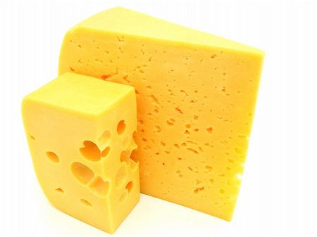 simsearch:400-06919923,k - piece of cheese isolated on a white background Stockbilder - Microstock & Abonnement, Bildnummer: 400-05301839