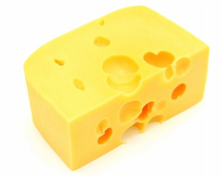 simsearch:400-06919923,k - piece of cheese isolated on a white background Stockbilder - Microstock & Abonnement, Bildnummer: 400-05301830