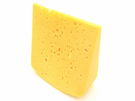 simsearch:400-06919923,k - piece of cheese isolated on a white background Stockbilder - Microstock & Abonnement, Bildnummer: 400-05301840